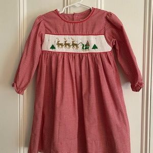 Petit Ami 2T smocked christmas dress
